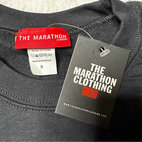 NWT The Marathon Clothing TMC Flag Crewneck Sweatshirt Black Men’s S - Picture 8 of 9
